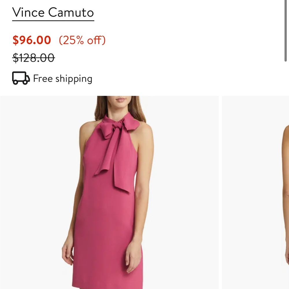 NWT Vince Camuto bow tie dress